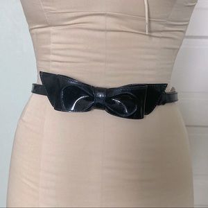 Kate Spade patent bow belt
